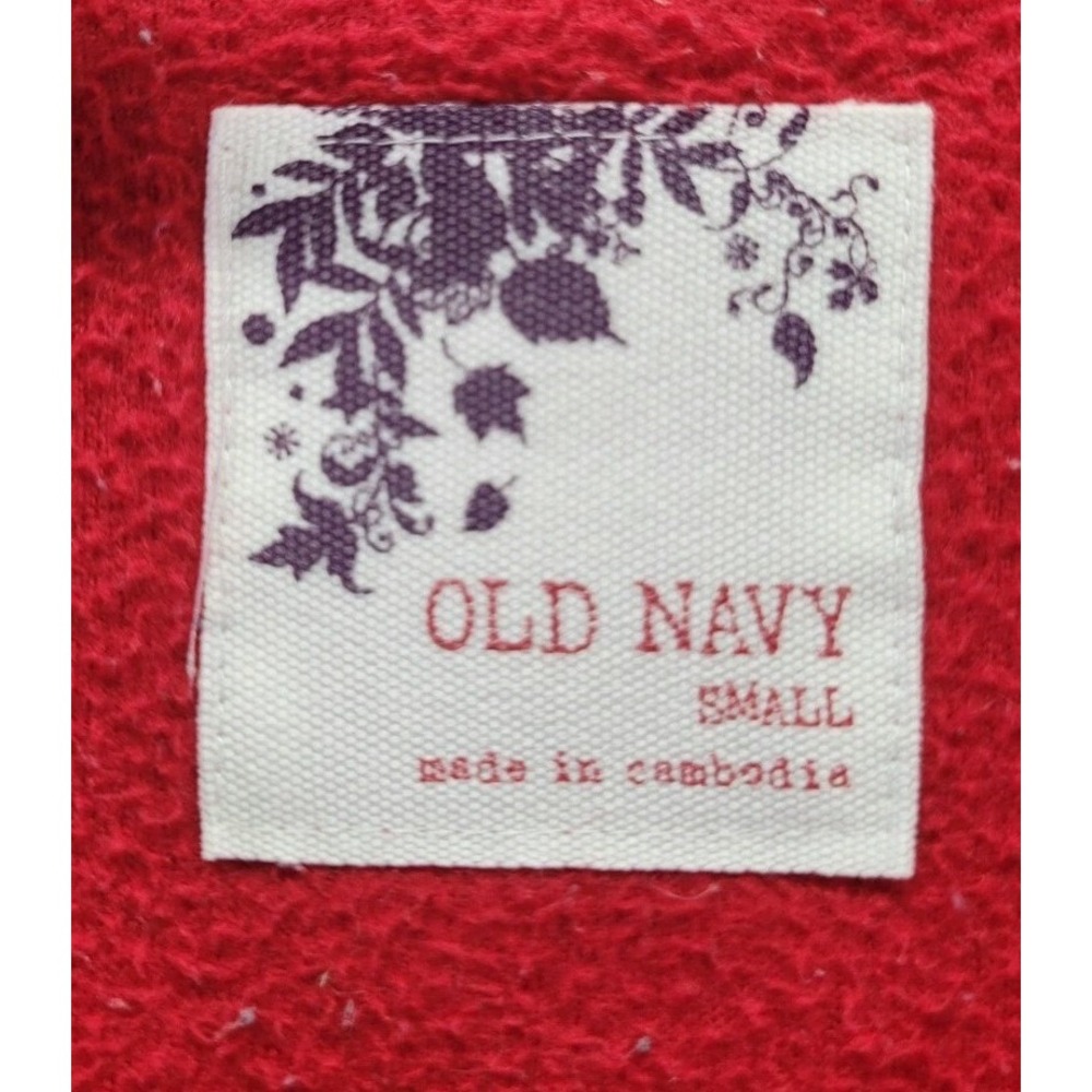 Old Navy Teddy Sweater Womens Size Small Red 1/4 Zip Casual Soft Comfy LS Fleece - Picture 3 of 9